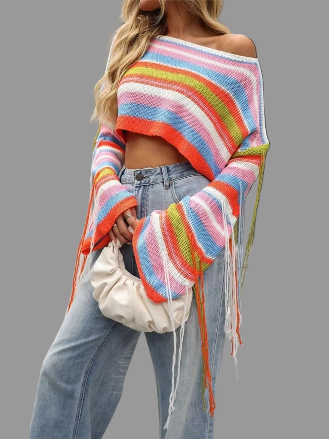Fringe Factor Crop Sweater
