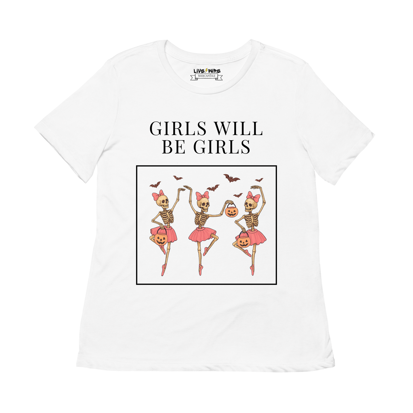 Girls Will Be Girls Skeleton Ballerina Tee