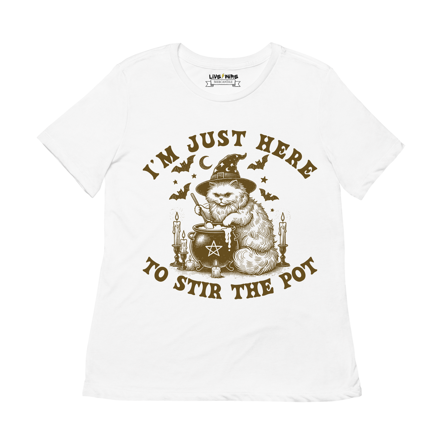 Stir the Pot Witchy Cat Tee