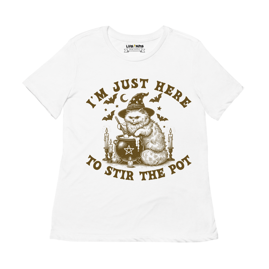 Stir the Pot Witch Cat Tee
