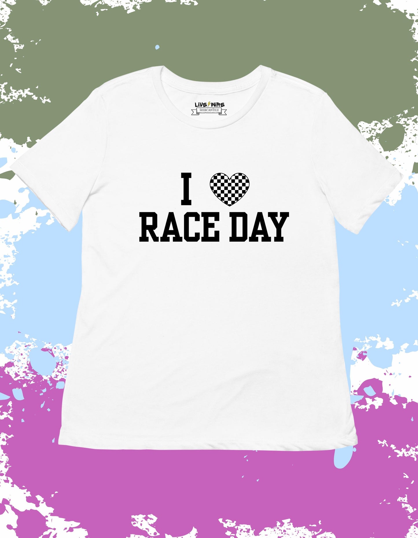 I Love Race Day Shirt • Your Choice: Tee/Tank/Crop/Sweatshirt
