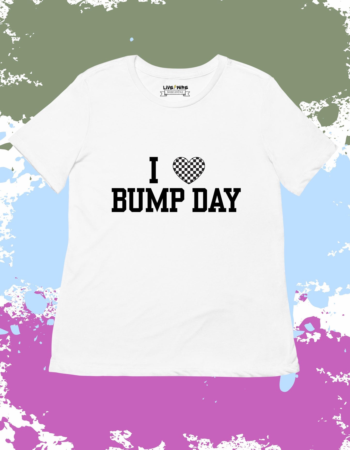 I Love Bump Day Shirt • Checkered Heart Indy 500 Tee • May Racing Shirt for Fans • Speedway T-Shirt or Sweatshirt • Race Day Outfit