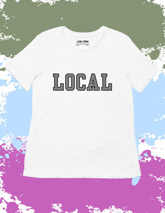 LOCAL Checkered Flag Shirt • Your Choice: Tee/Tank/Crop/Sweatshirt