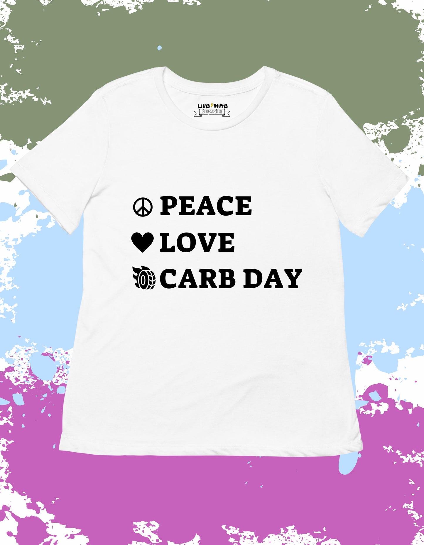 Peace Love Carb Day Tee – Indy 500 Month of May Checkered Racing Graphic T-shirt/Tank/Sweatshirt
