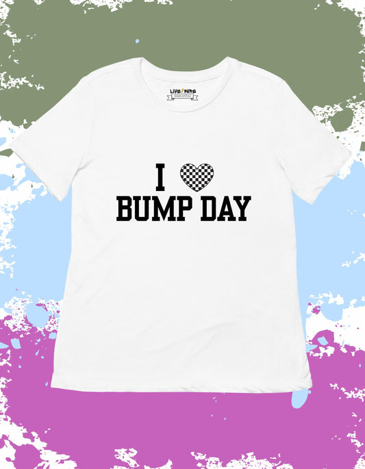 I Love Bump Day Shirt • Checkered Heart Indy 500 Tee • May Racing Shirt for Fans • Speedway T-Shirt or Sweatshirt • Race Day Outfit
