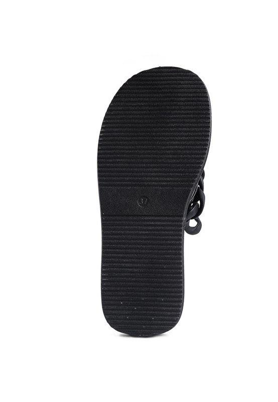 Metal Chain Thong Sandals