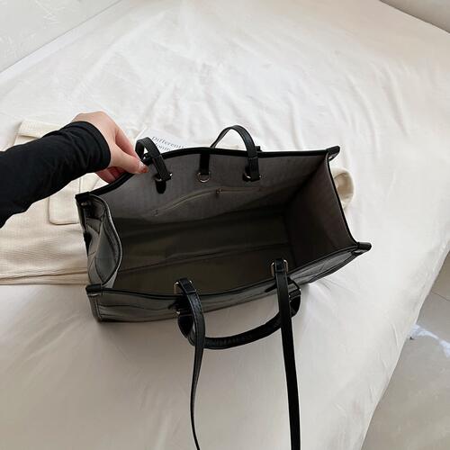 Croc Faux Leather Tote Bag